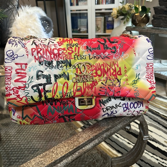CHANEL Handbags - Chanel Vibrant Multicolor Graffiti Shoulder Bag